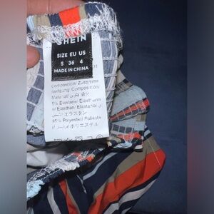 Striped color block shorts